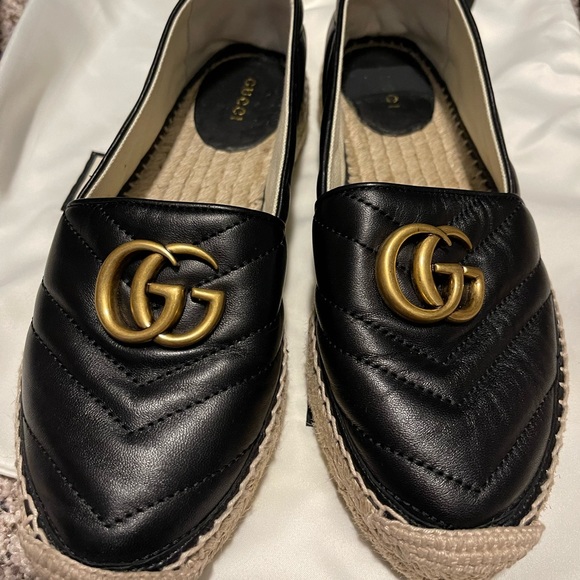 Gucci Espadrilles with Gold GG buckles - Picture 1 of 3